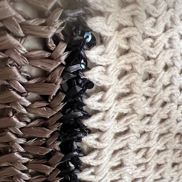 NWT 3K Brunello Cucinelli Italy Brown Cream Sequins Knitted Tote Handbag Bag - Picture 14 of 14